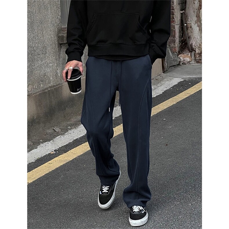 [网图慎用]高品质65%棉斜切运动裤直筒阔腿裤男5Q2115-TP24不，女装休闲裤，电商A102