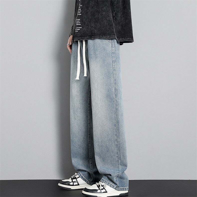 水洗直筒修身微喇牛仔裤三色高弹力高品质有大货-有加绒G136，男装牛仔裤，星座910