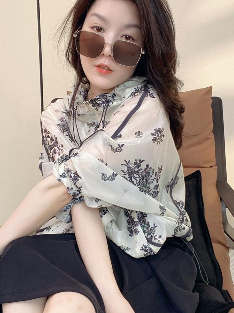 韩版小众设计感时尚百搭碎花防晒衣,女装其它,L·H·X