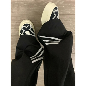 长裤气质侧条纹工装裤简约休闲裤流行百搭潮流文艺 KU15图片