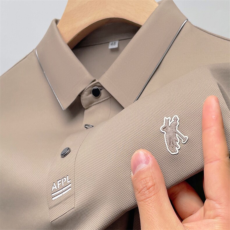 2023夏季新款短袖t恤男士polo衫时尚商务有领体恤休闲带领上衣服T,男装T恤,电商B212（原钱塘6029）