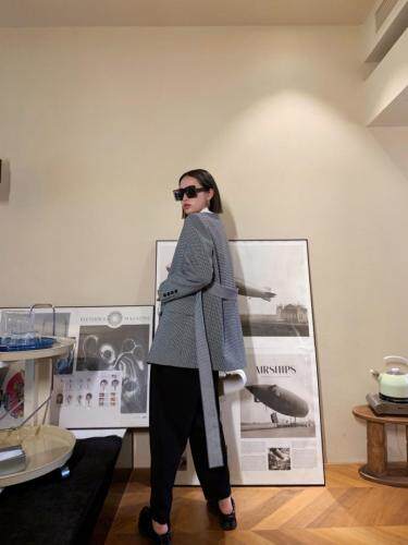 早春新品高级复古可拆卸领西装外套，女装西装，AUDREY WANG