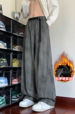 保暖银狐绒480g重磅水墨印花扎染休闲裤男K24065J加绒-特P40控78，男装棉衣，电商A001