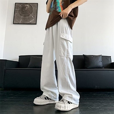 工装休闲裤男女韩版潮流百搭宽松高街2026春季ins长裤K5738-P48，男装休闲裤，星座412-2