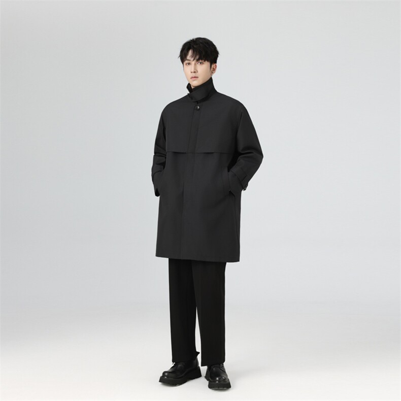 高品质秋季潮流宽松中长款风衣外套XZ402-2P118控158工厂店大货足,男装风衣,星座402-2