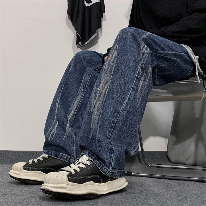 B2212022秋冬新款美式ins高街小众个性牛仔裤LK22072-P60控78,男装牛仔裤,电商B221