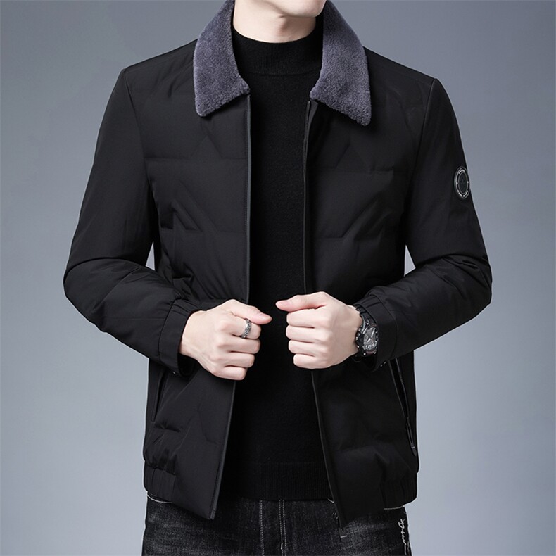 XS98272冬季男士羽绒服外套男装常规连帽修身白鸭绒潮流帅气P218,男装羽绒服,电商B360