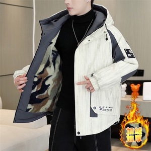 秋冬男式加绒加厚夹克男时尚派克服加厚棉衣男外套MY8650-P93图片