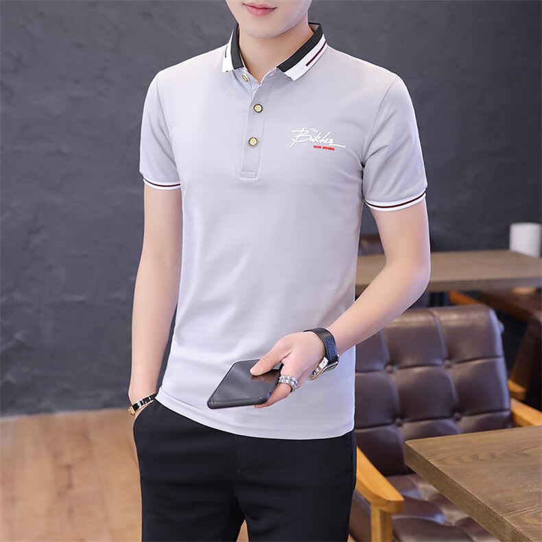 95棉高品质款短袖翻领POLO衫男休闲短袖T恤DSA158T062-P35,男装Polo衫,星座310B-3