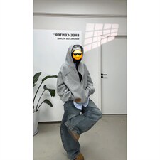 视频截图慎用!图片只做展示大货已到美式大V领连帽卫衣WY78069P65，男装卫衣，星座226-2