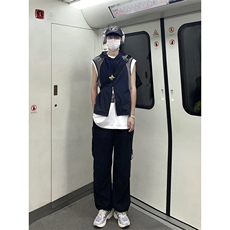 B221美式街头hiphop宽松户外工装休闲裤子LK23116-P60控78，男装休闲裤，电商B221