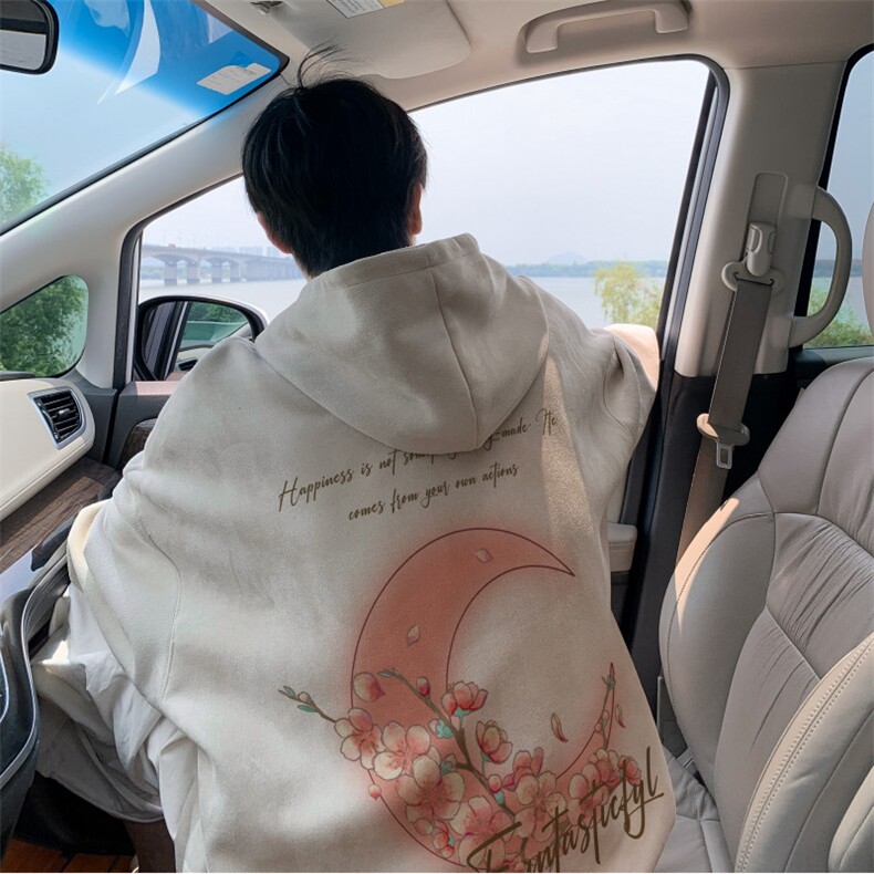 抖音得物高品质月亮印花麂皮绒宽松圆领卫衣wljp5004-特p45控79图片
