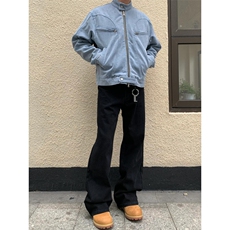 【有货】冰川蓝立领外套男高级感痞帅春秋工装夹克JK7703CC-特P65，男装夹克，星座1007（原301D）