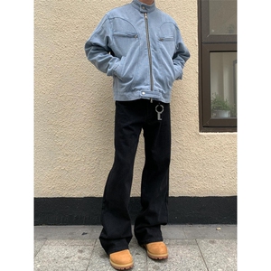 【有货】冰川蓝立领外套男高级感痞帅春秋工装夹克JK7703CC-特P65图片