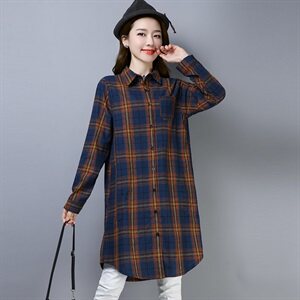 衬衫彩色格子修身显瘦时尚简约百搭2021年春季图片