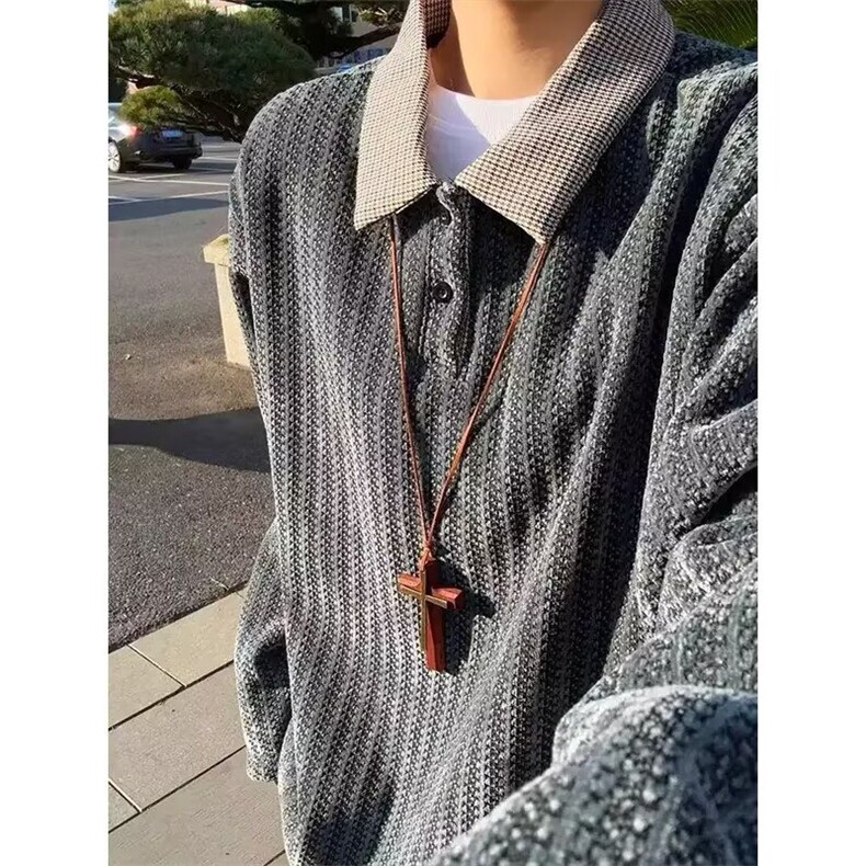 美式潮牌假两件翻领加绒卫衣男女宽松休闲百搭情侣上衣WY3360,男装卫衣,星座516A