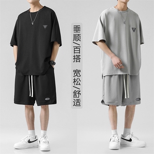 凉感冰丝运动套装速干短袖健身休闲短裤夏装两件套 TZ12-特批70图片