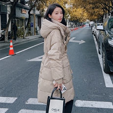现货贴标工装中长款羽绒服50绒，女装羽绒服，菡迪欧娜