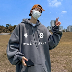 抖音得物供货可提供视频春装重磅美式宽松连帽卫衣DL2436，男装卫衣，电商A486-1