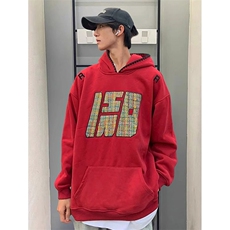 5579-P67新款中长纯棉华棉复合刺绣连帽卫衣加绒，女装卫衣/绒衫，星座617A-2