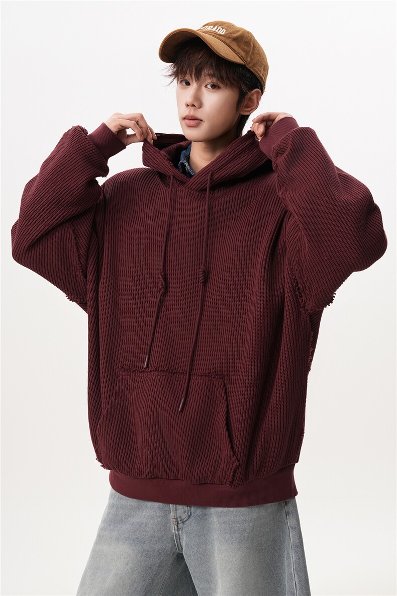 6XL-M美式基础百搭设计感小众宽松连帽卫衣男WY52-P60,男装卫衣,电商D206-1