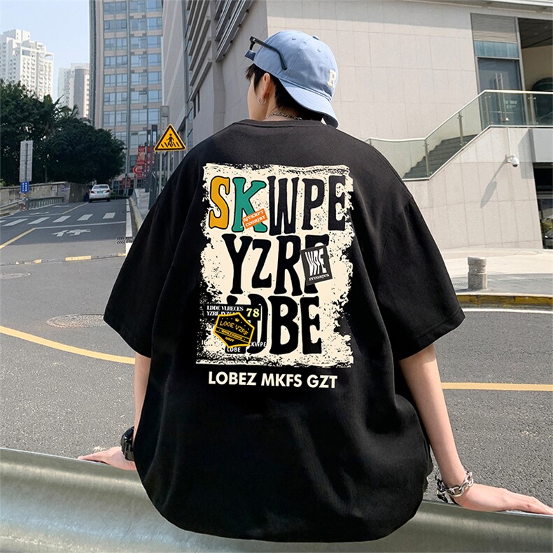 量大优供视频220克美式短袖t恤T2922得物直播有280克品质,男装T恤,电商A486