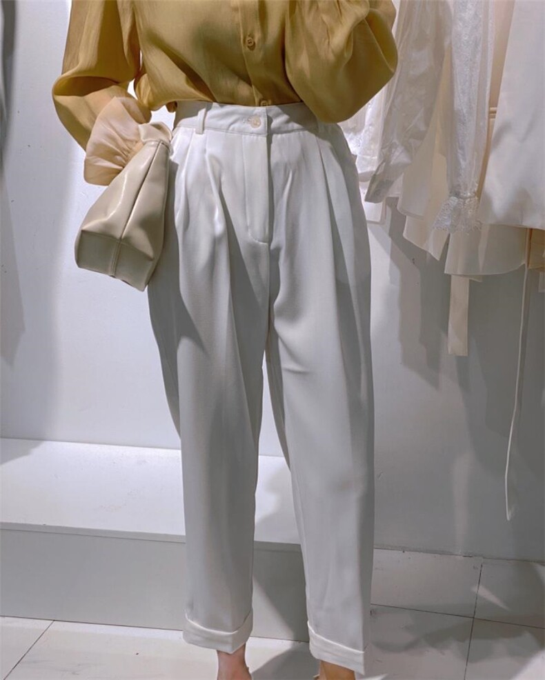 卷边九分西裤，其它，驿谷