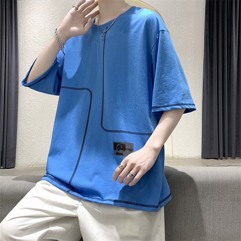 夏季短袖T恤男潮流港风A210-A8308-P25，男装T恤，星座210-3