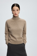 修身高翻领慵懒风打底衫针织衫新款外穿，女装针织衫/毛衣，玛卡隆羊绒