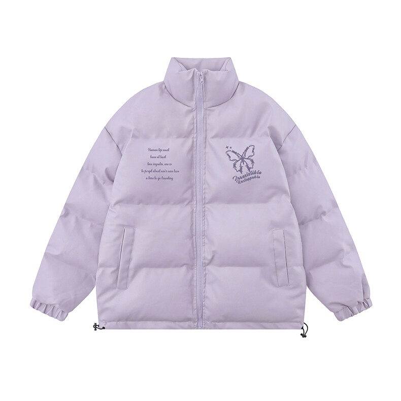 白底23新款冬季时尚百搭宽松立领PU皮棉服外套MY6459P115控158,男装棉衣,电商A268-1