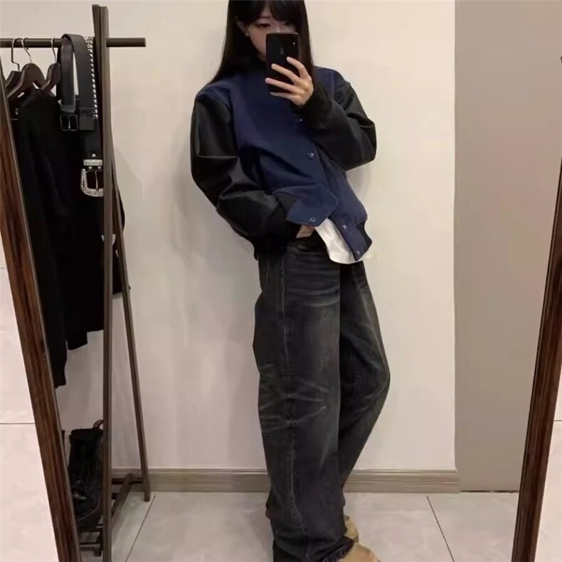 美式复古棒球服外套春秋季2025年新款超火百搭时尚情侣夹克,男装夹克,星座506A
