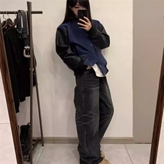 美式复古棒球服外套春秋季2025年新款超火百搭时尚情侣夹克，男装夹克，星座506A