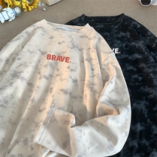 260克重磅扎染德绒圆领打底衫【有货】C403A-DR25384RL-P25，男装T恤，电商C403A