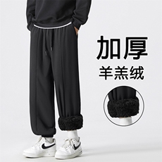 百搭加绒休闲裤时尚垂顺加绒加厚加倍保暖季裤K77-1特批40，男装休闲裤，星座718-1