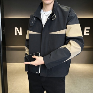 复古撞色拼接立领冲锋衣外套男开衫外套夹克棒球服JK01575-P73图片