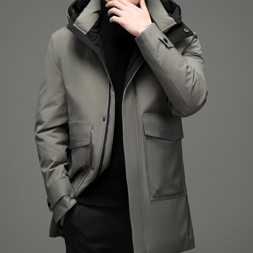 冬季新款中年男时尚外套羽绒服连帽上衣爸爸装YYYR3019-P295，男装羽绒服，电商B212（原钱塘6029）