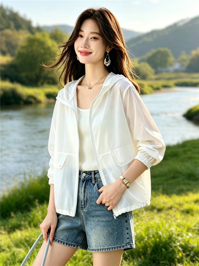 现货！现货！2026夏季新款时尚休闲防晒衣女,女装防晒衣,以桐