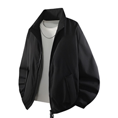 美式高街复古老钱风夹克翻领飞行外套男女纯色休闲宽松工装冲锋衣，男装夹克，电商A486