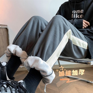 冬款 摇粒绒裤子加绒加厚长裤休闲裤束脚裤子313A-1-NK81-P55控68图片