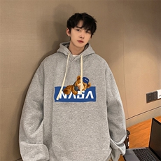 NASA纯棉连帽卫衣男大码运动帽衫宽松薄WY2247-P35，男装卫衣，电商A040