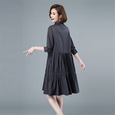 韩国东大门中长款风衣女282款连衣裙，女装风衣，秋牧寒烟