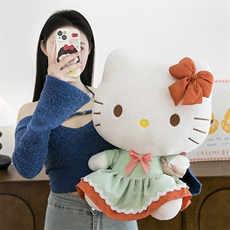 壮壮熊网供 田园凯特猫安抚玩具女生男生生日礼物可爱甜美玩具