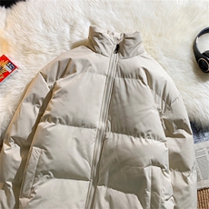 得物二开跑量棉衣休闲加厚棉服男女同款情侣纯色面包服218-35，男装棉衣，星座1402-1