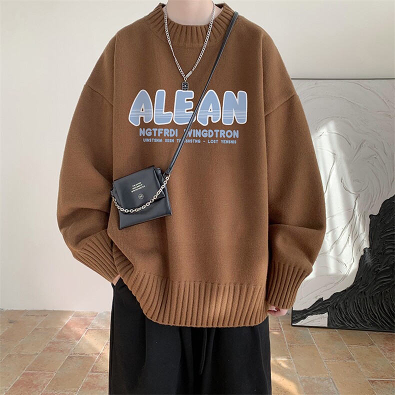 半高领毛衣男士大码针织衫男毛线衣男M18291-P45加绒款-P65,男装针织衫/毛衣,电商A040