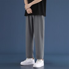 2023夏季薄款冰丝休闲裤宽松潮流直筒九分裤男1216-特批20,男装休闲裤,星座718-1