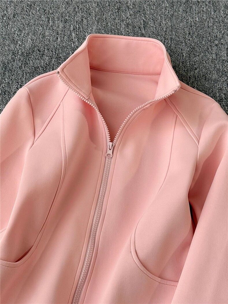 高级感时尚休闲运动服套装女春季新款立领长袖卫衣阔腿长裤两件套,女装套装/套裙,江南