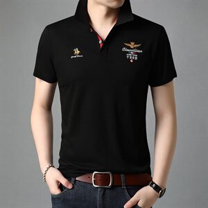 G7287 2021夏季新款T恤衫男POLO衫短袖翻领图片
