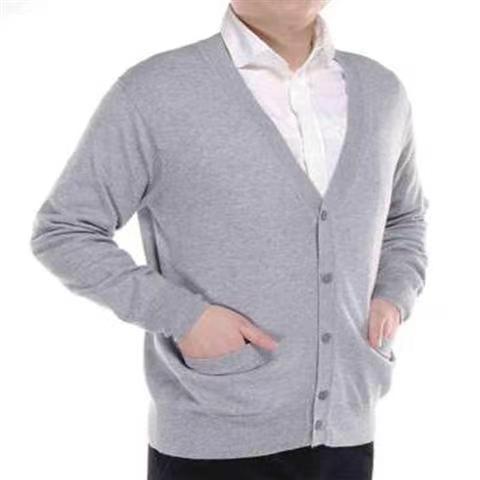 中老年男士羊毛衫春秋薄款开衫宽松打底外套毛衣,男装针织衫/毛衣,亚东羊绒制品