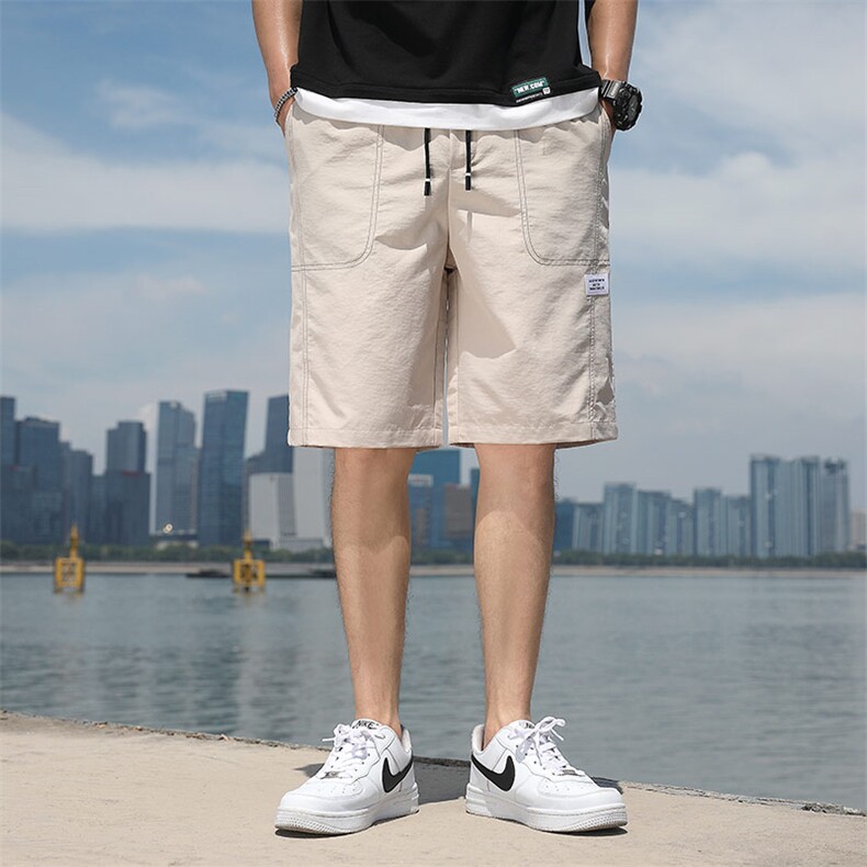 夏季新款短裤男宽松潮流港风百搭休闲五分裤运动短裤325-P20控48图片