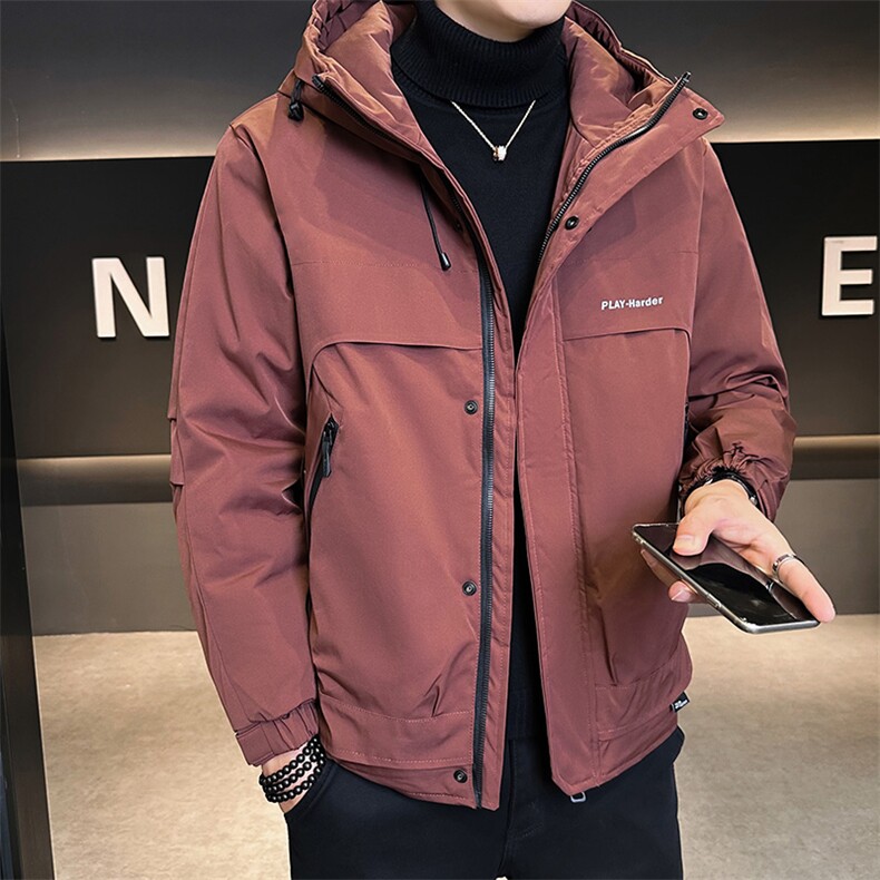 店主风2025年男士秋冬二棉加棉加厚夹克连帽棉服M1123-P105,男装夹克,电商D240-242